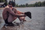 Яков Стрюков  - чемпион России по плаванию в ластах на дистанции 5000 метров