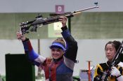 Анастасия Галашина принесла России первую медаль Олимпиады - серебро в стрельбе из  пневматической винтовки