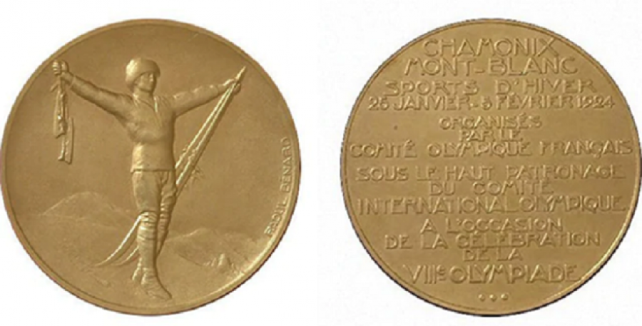 Медаль первых зимних Олимпийских игр. Фото Olympics