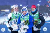 Анастасия Гришина выиграла гонку преследования на юниорских стартах в Ханты-Мансийске, Олег Домичек завоевал бронзу