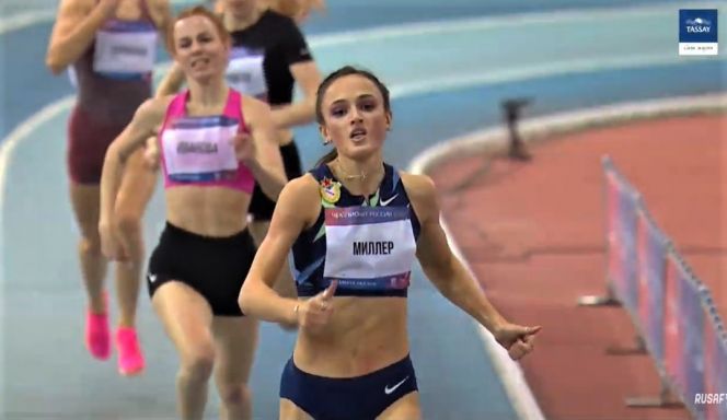 Полина Миллер - чемпионка России в помещении на дистанции 400 метров