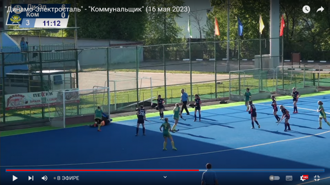 Екатерина Черкасова отправляет мяч в ворота команды «Динамо-Электросталь»