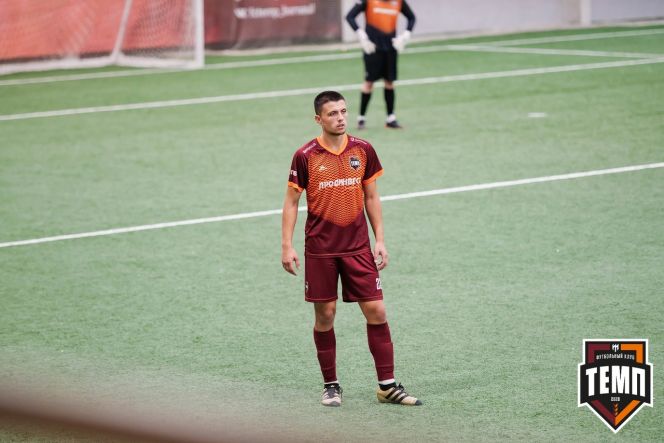 Защитник "Темпа" Никита Бабич в матче против "Иркутска-М" отличился впервые в сезоне. Фото: ФК "Темп"