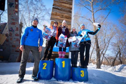 Алтайские ледолазы закрыли спортивный сезон соревнованиями в барнаульском парке «Изумрудный».