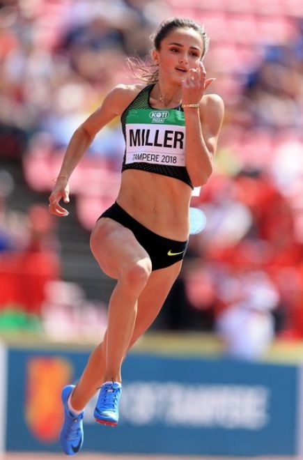 Полина Миллер на юниорском чемпионате мира по лёгкой атлетике в Тампере. Фото: Stephen Pond / Getty Images Europe