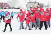 Церемония открытия XXXIV зимней олимпиады сельских спортсменов Алтайского края в Ребрихе (фото)