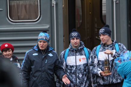 Олимпийский огонь прибыл в Барнаул