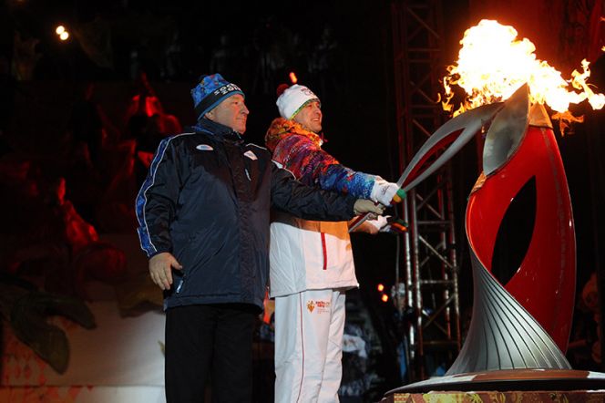 Эстафета Олимпийского огня в Барнауле