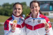 Ирина Андреева в паре с Олесей Ромасенко  - чемпионки Европы в каноэ двойке