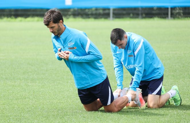 21 июля. Александр Ерохин на тренировке перед матчем с "Химками". Фото: ФК" Зенит"