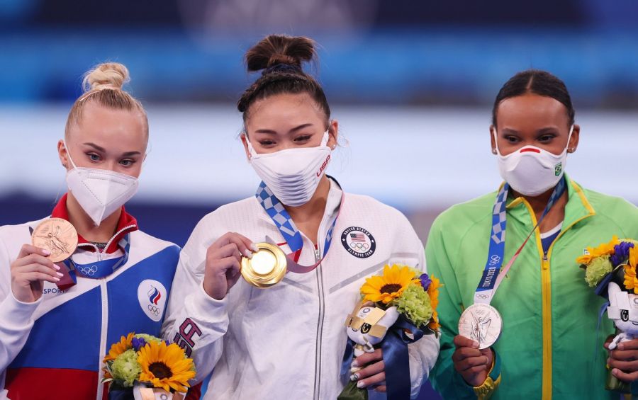 Ангелина Мельникова завоевала бронзу в многоборье. Фото: REUTERS/Getty Images