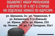 Спортивная школа имени Алексея Черепанова проводит набор мальчиков от 4 лет для занятий хоккеем