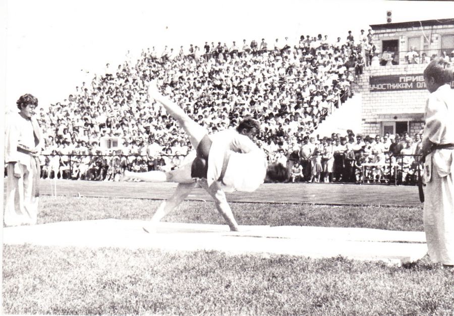 Показательные выступления на открытии сельской олимпиады