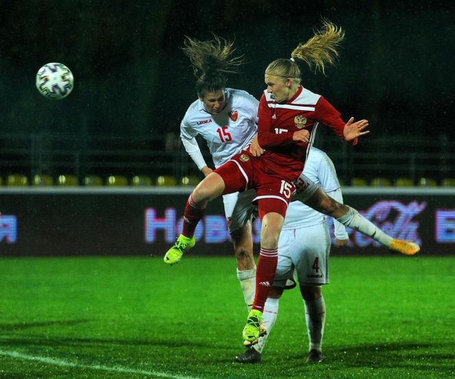 Анна Беломытцева в составе женской сборной России поучаствовала в разгроме Черногории в отборочном матче ЧМ-2023