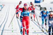 Первая победа России в 2022 году! Наталья Непряева выиграла спринт на "Тур де Ски" и возглавила общий зачёт
