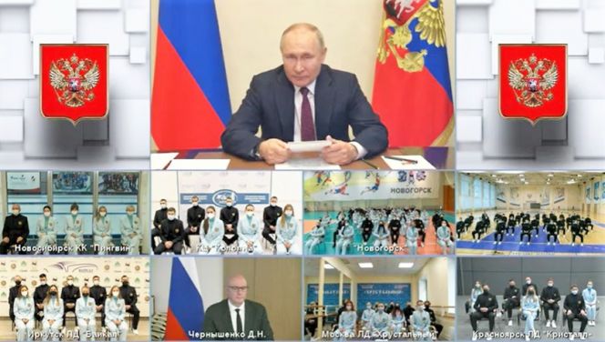 Виктор Муштаков пообщался с Владимиром Путиным. Президент России провёл видеоконференцию с российскими олимпийцами