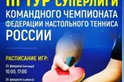 25-27 февраля. Барнаул. СК "Победа". 3-й тур Суперлиги командного чемпионата ФНТР среди мужских клубов 