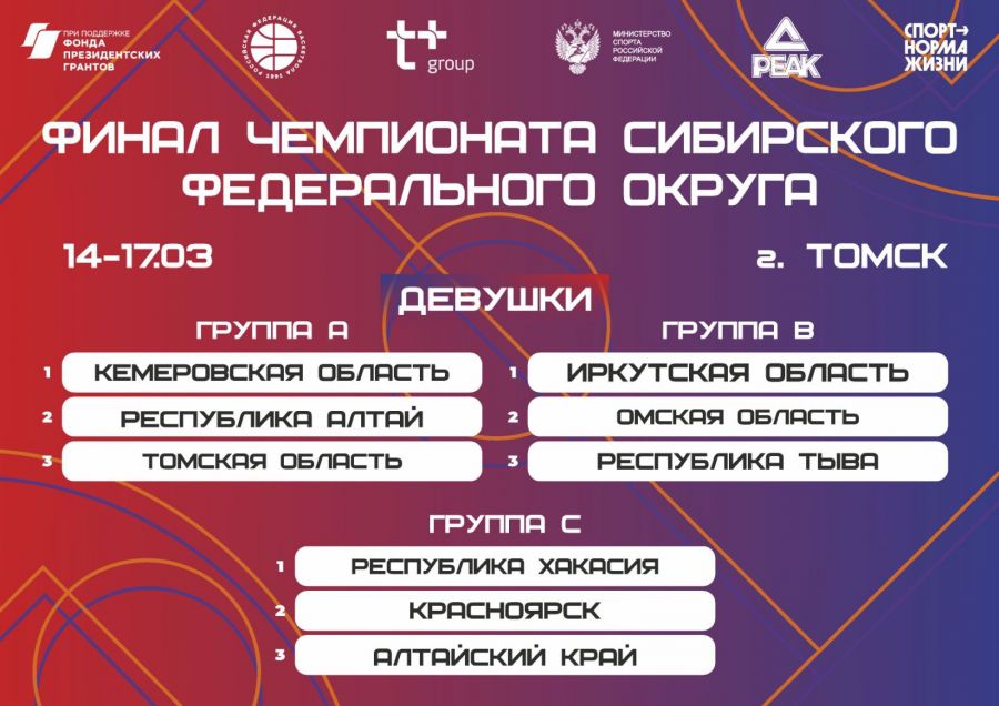 Окружной финал чемпионата "КЭС-Баскет" стартует в Томске 14 марта. Алтайский край представят команды из Благовещенского (девушки) и Романовского районов (юноши)