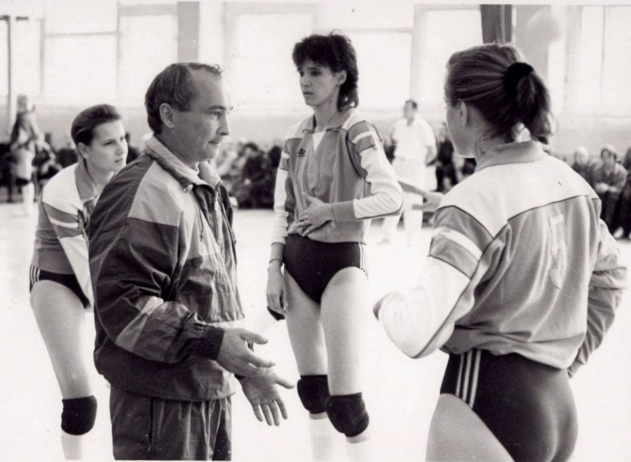 Пётр Дугнист на тренировке