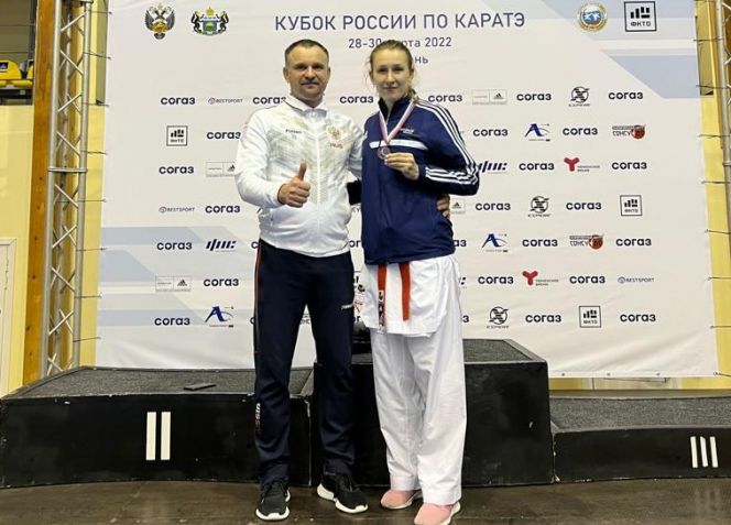 Татьяна Зябкина из Ребрихи завоевала бронзу Кубка России по  каратэ WKF