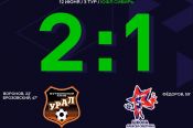 В первом гостевом матче ЮФЛ Сибирь "Алтай" уступил в Екатеринбурге 