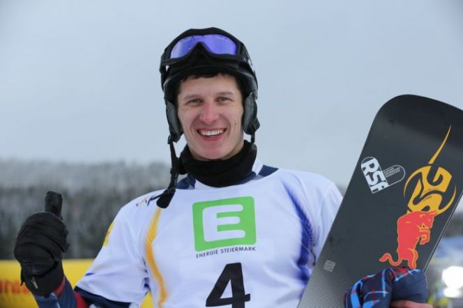 Андрей Соболев - бронзовый призёр этапа Кубка Европы в параллельном слаломе.