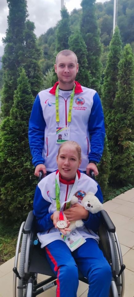 Анна Иванова с тренером Антоном Папушиным 