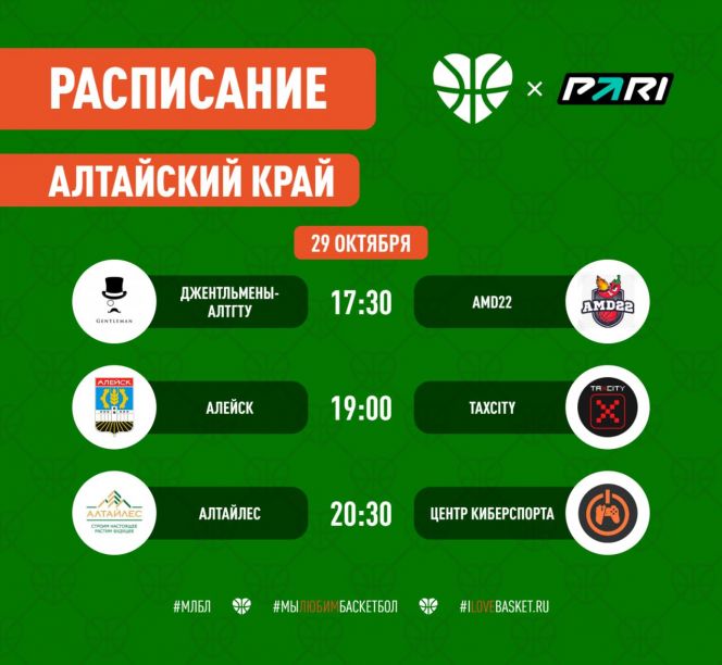 29 октября. Барнаул. СОК АлтГПУ.  Первый тур Межрегиональной любительской баскетбольной лиги