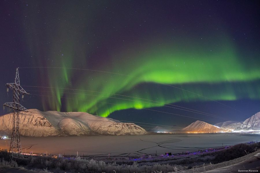 Северное сияние в Кировске
