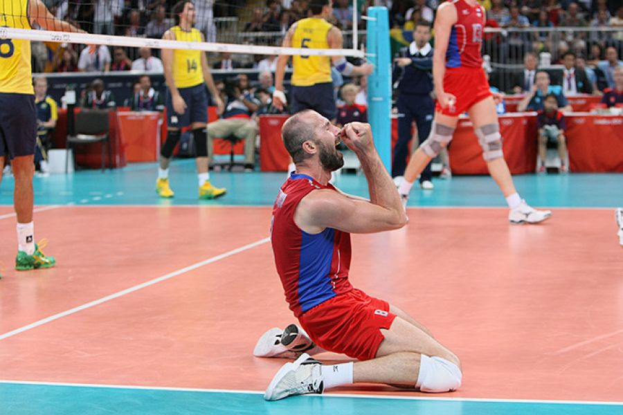 Эмоции Сергея Тетюхина после победы в финальном матче над Бразилией. Фото из интернета.  