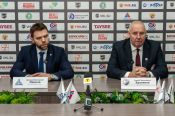 Пресс-конференция главных тренеров после второго матча серии между хоккеистами «Динамо-Алтай» и «Кристалла»