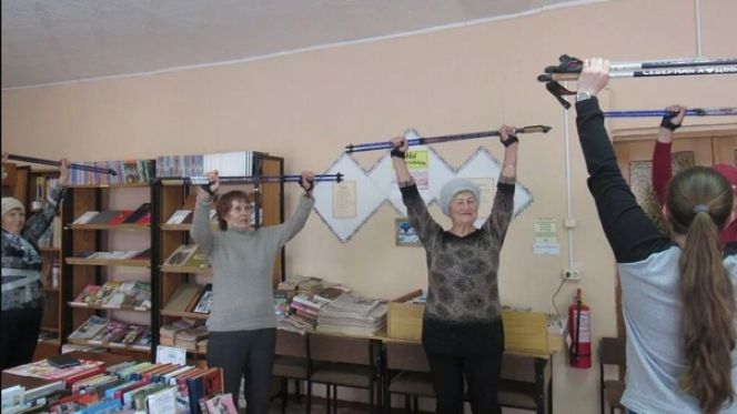 В библиотеку - на урок северной ходьбы. Солонешенский опыт