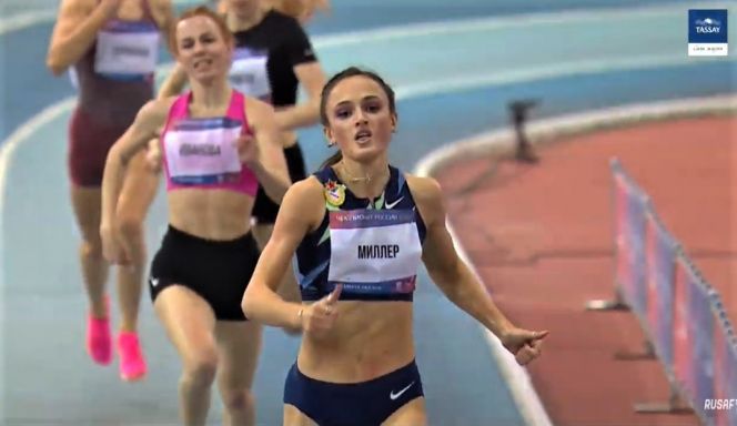 Полина Миллер - чемпионка России в помещении на дистанции 400 метров