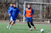 Накануне первых выездных матчей после зимнего перерыва барнаульское «Динамо» провело открытую тренировку 