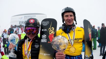 Андрей Соболев выиграл зачёт Кубка мира в параллельном гигантском слаломе и стал обладателем «Малого хрустального глобуса».