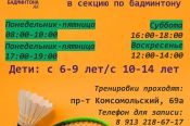 Федерация бадминтона Алтайского края ведёт набор детей с 6 до 14 лет