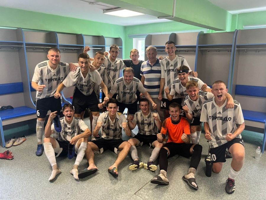 Такая редкая победная раздевалка рубцовского "Торпедо". Фото из соцсетей команды