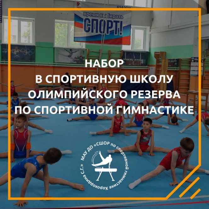 Начался прием документов в СШОР по спортивной гимнастике Сергея Хорохордина