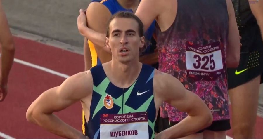 Непривычный финал. Сергей Шубенков на финише.  