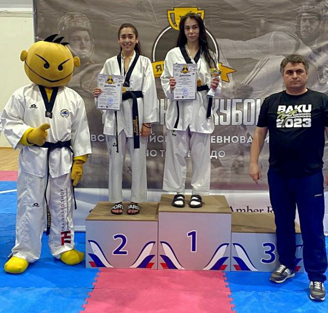 Екатерина Кулеева на второй ступени пьедестала 