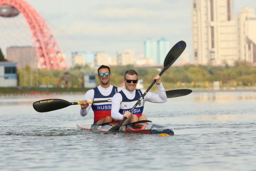 Юрий Постригай и Александр Дьяченко на гребном канале "Москва". Фото: AAACUP