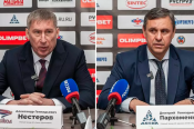 Пресс-конференция главных тренеров после матча чемпионата ВХЛ «Динамо-Алтай» - «Сокол»
