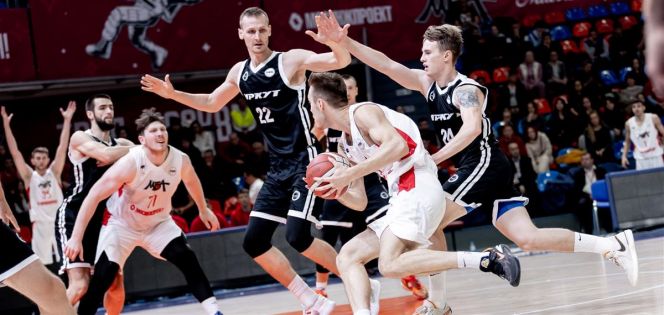 Фрагмент матча МБА-МАИ - "Иркут". Фото: сайт РФБ