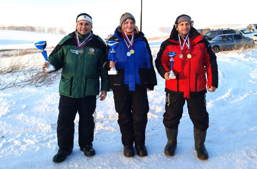 Призёры личного первенства чемпионата края-2024. Фото: Алтайский рыболовный клуб