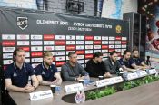 Руководители и игроки ХК «Динамо-Алтай» на пресс-конференции подвели итоги сезона