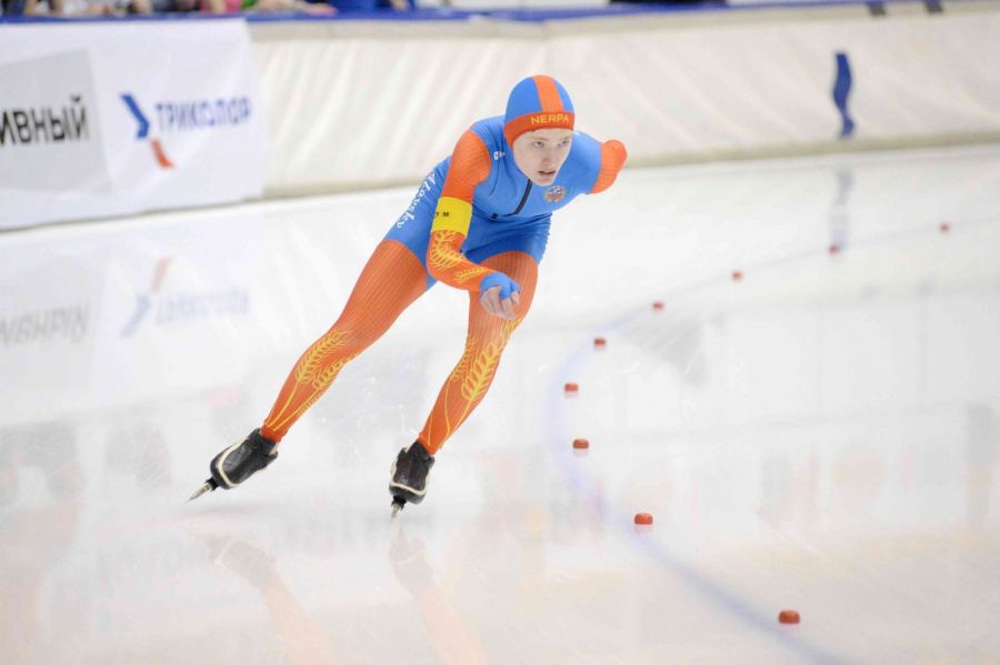 На ледовой дорожке Данил Борисов. Фото: КЦ "Коломна"
