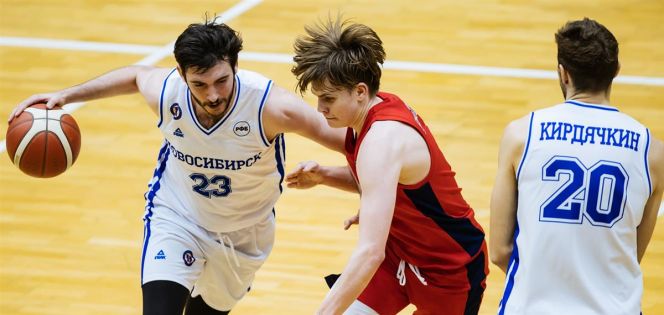 Фрагмент матча "Новосибирск" - ЦСКА-2. Фото: сайт РФБ