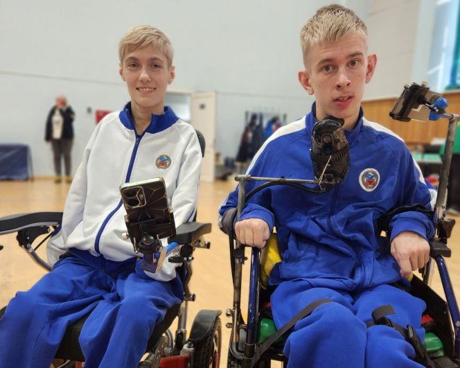 Егор Лосев и Руфа Маслова на чемпионате России по бочча в Тульской области