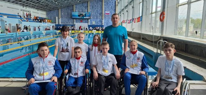 Команда Алтайского края вошла в топ-5 зачёта регионов Всероссийского турнира по плаванию (спорт лиц с ПОДА), завоевав 22 медали 