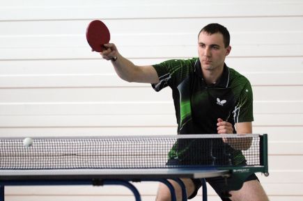 Сергей Гребнев - первый бийский мастер спорта по настольному теннису.